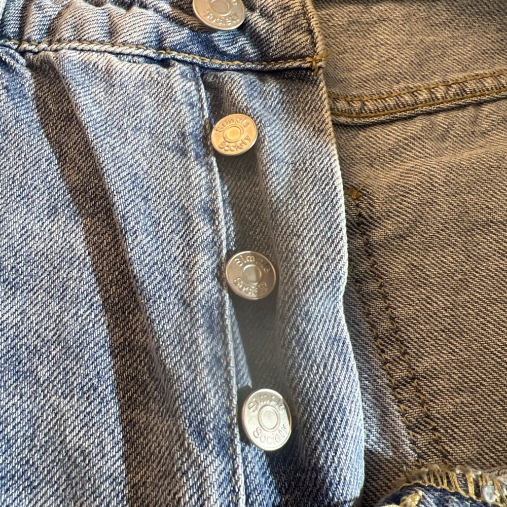 High Rise Blue Distressed Jeans - Picture 7 of 15